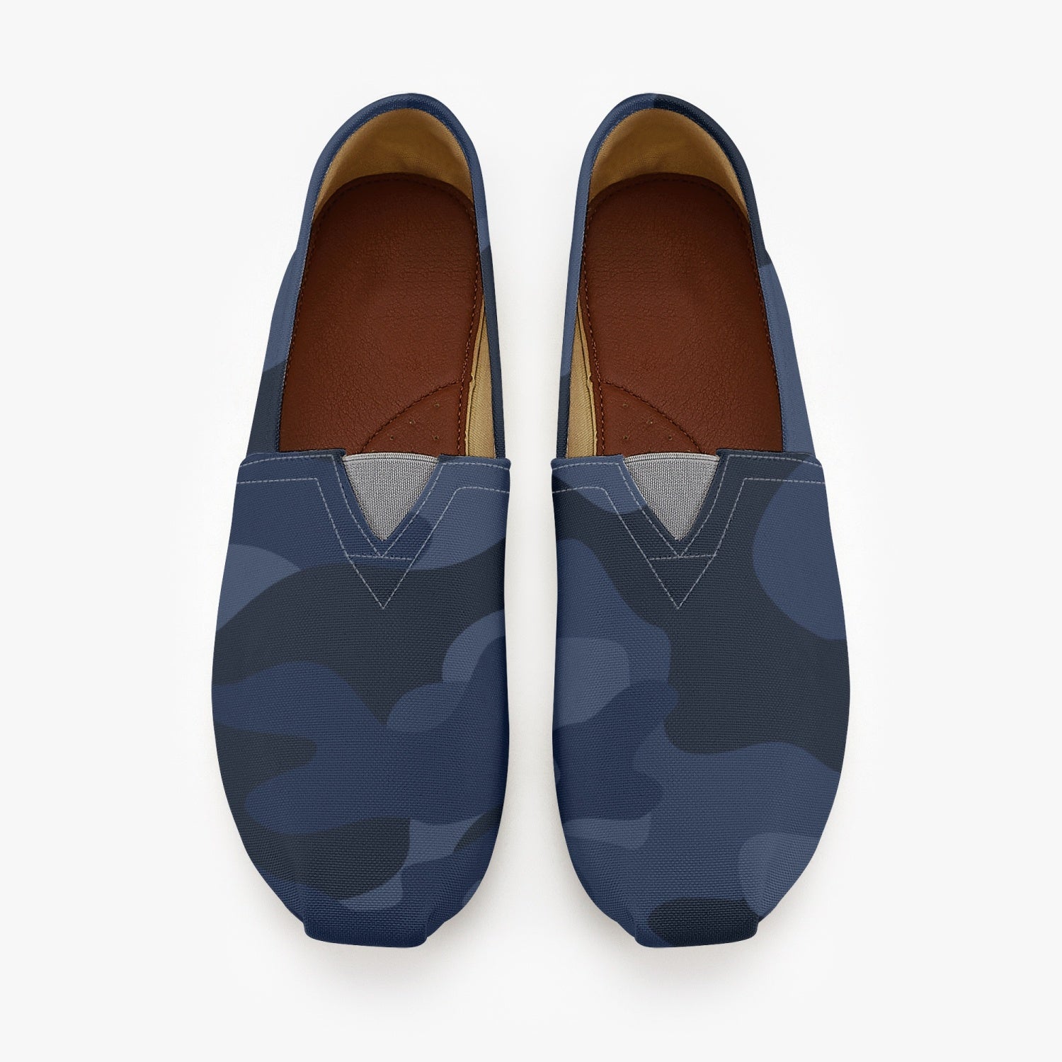 Camo Toms | Deep Blue Camouflage Canvas Shoes