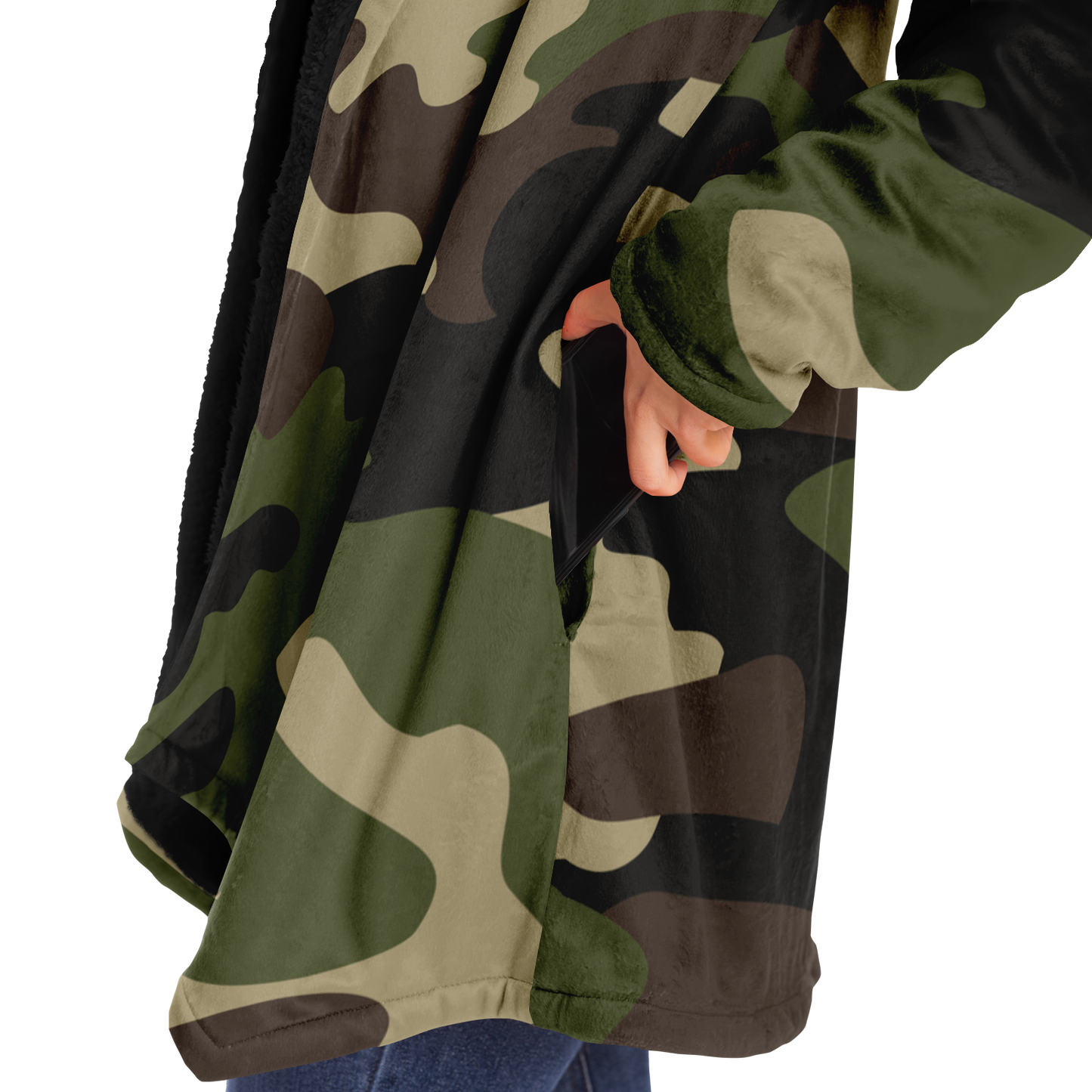 Camo Cloak | Classic Green Camouflage | Microfleece