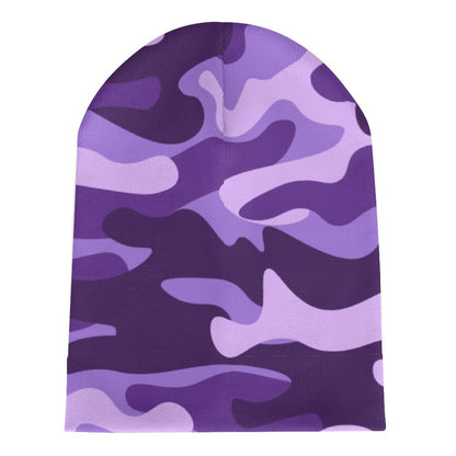 Camo Beanie | Purple, Blue & Mauve Camouflage