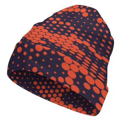 Camo Beanie | Orange & Blue Digital Camouflage