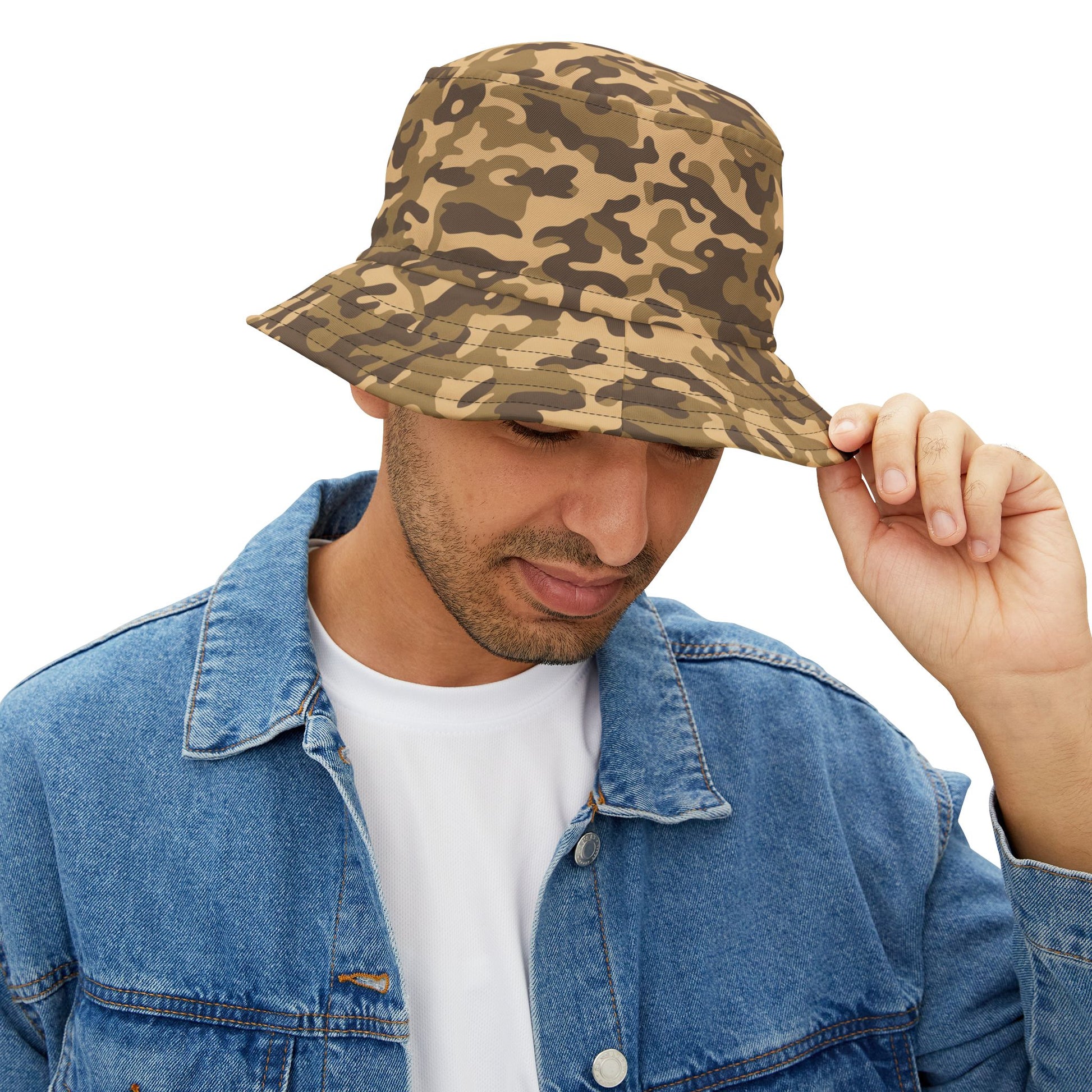 Camo Bucket Hat | Khaki Camouflage