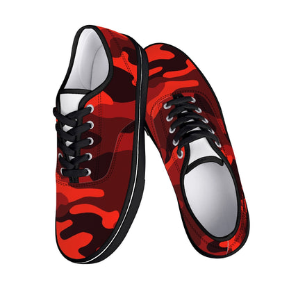 Camo Skate Shoes | Scarlet Red & Black Camouflage