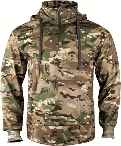 Camo Hunting Hoodie | Men's Wool Lined Warm Pullover