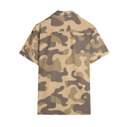 Cotton Camo Shirt For Men | Khaki Short-Sleeve