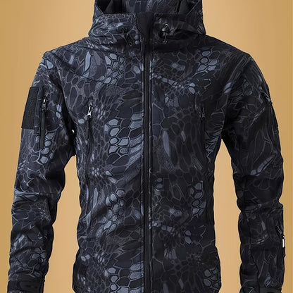 Men's Camo Softshell Jacket | Waterproof Hooded Outdoor Gear