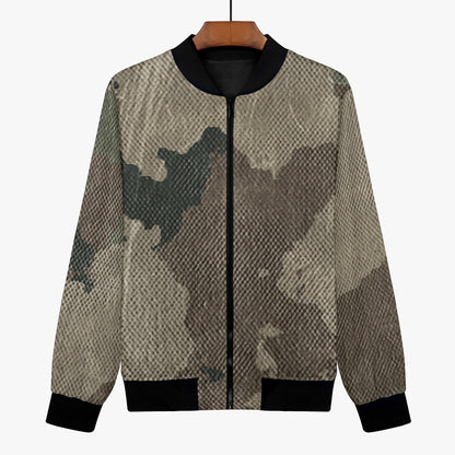 Women's Camo Bomber Jacket | Dirty Brown Camouflage