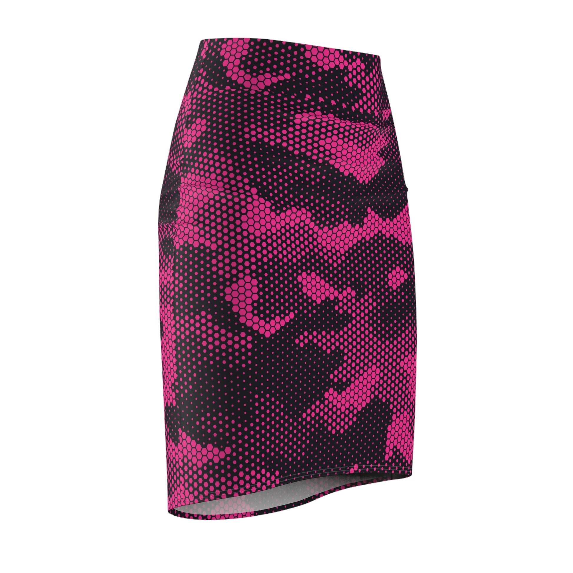 Camo Mini Skirt | Pencil Cut | Digital Pink Pattern