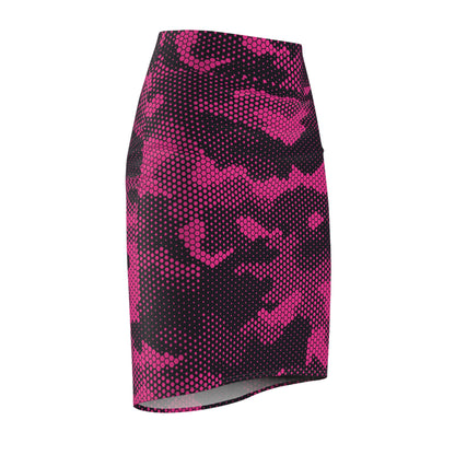 Camo Mini Skirt | Pencil Cut | Digital Pink Pattern