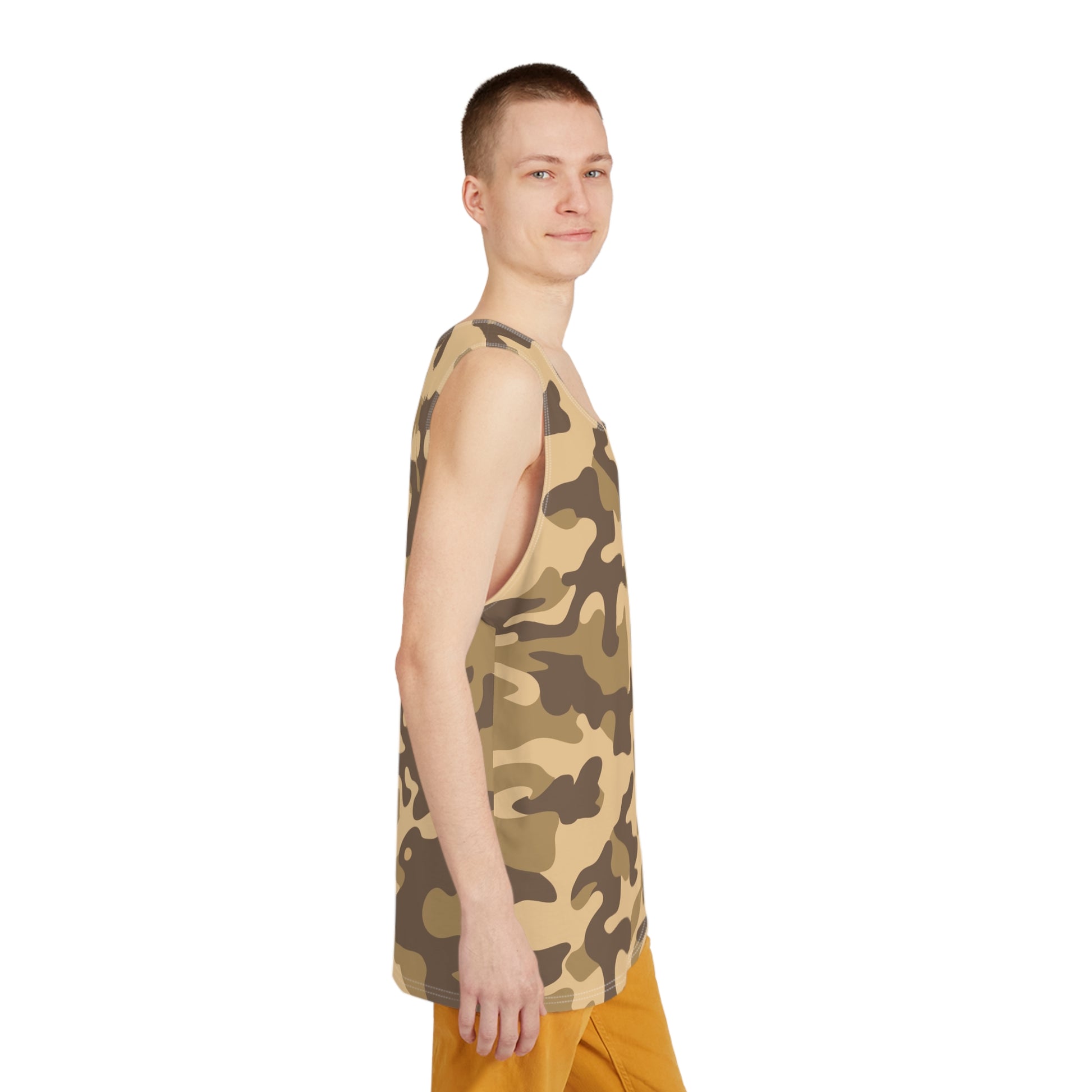 Men's Camo Tank Top | Khaki Camouflage | Loose Fit