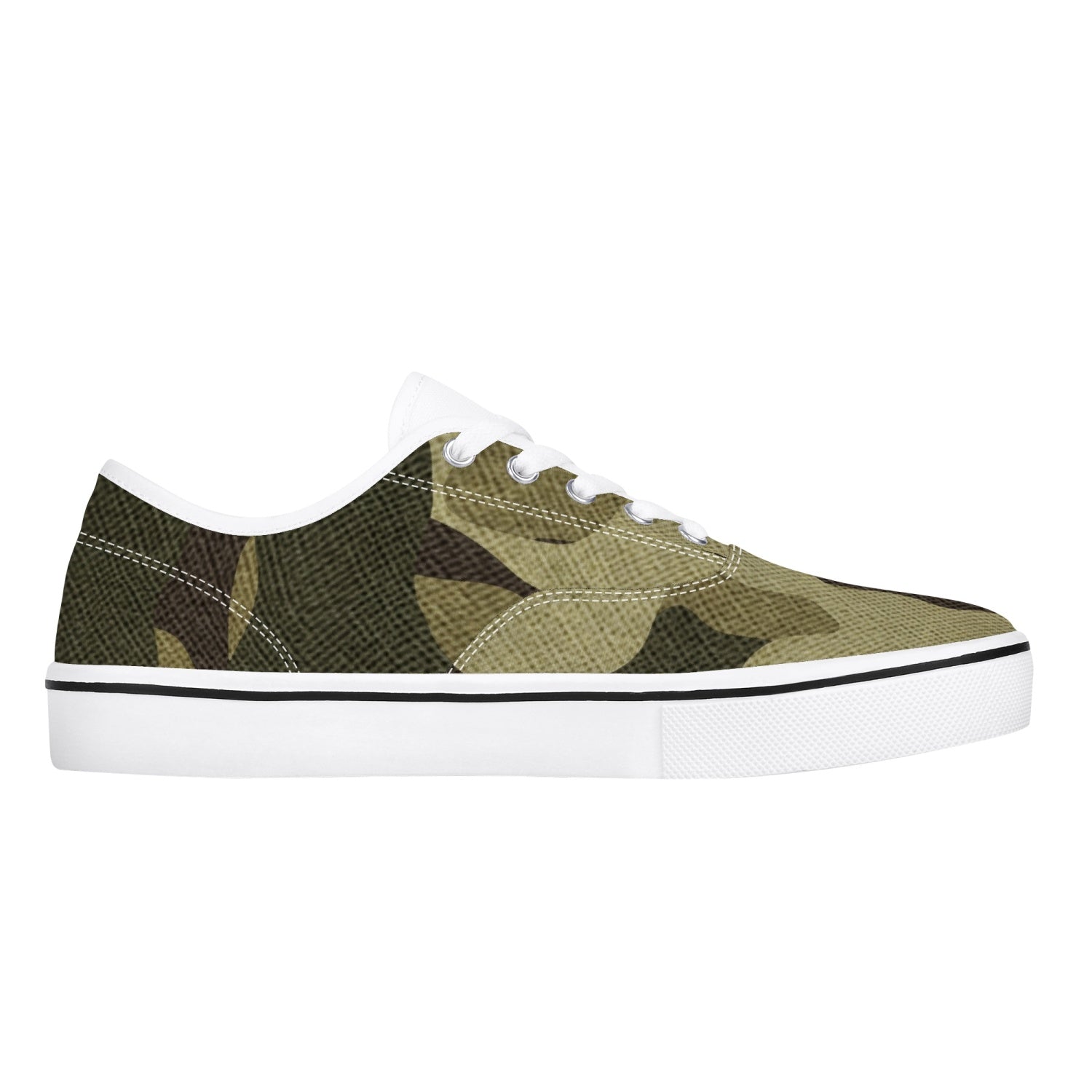 Camo Skate Shoes | Green Fabric Camouflage