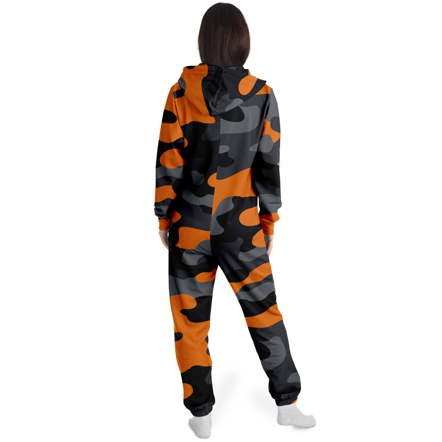 Camo Onesie | Orange, Black and Gray Camouflage