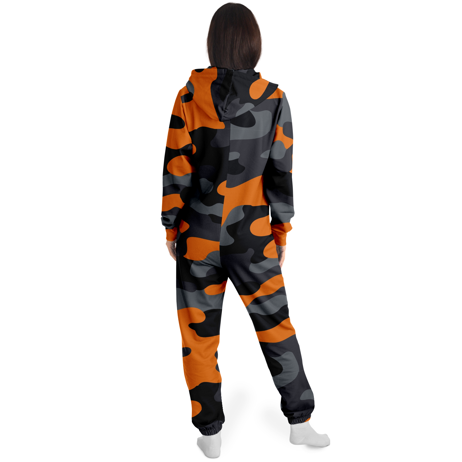 Camo Onesie | Orange, Black and Gray Camouflage