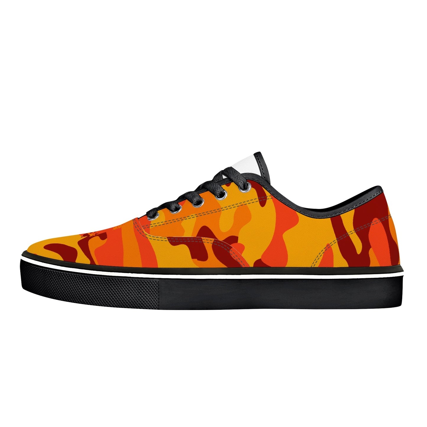 Camo Skate Shoes | Orange & Red Camouflage