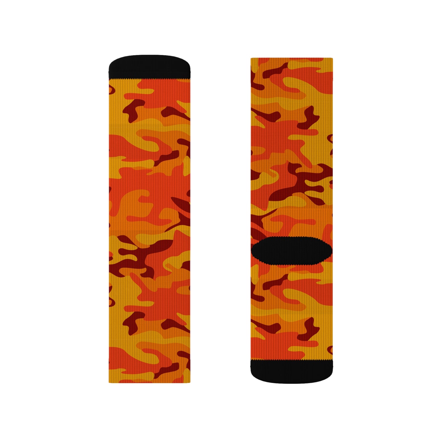 Camo Socks | Orange & Red Camouflage