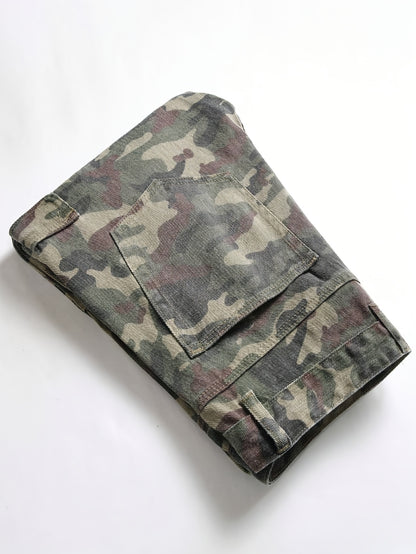 Men's Camouflage Denim Jeans | Non-Stretch Twill Weave