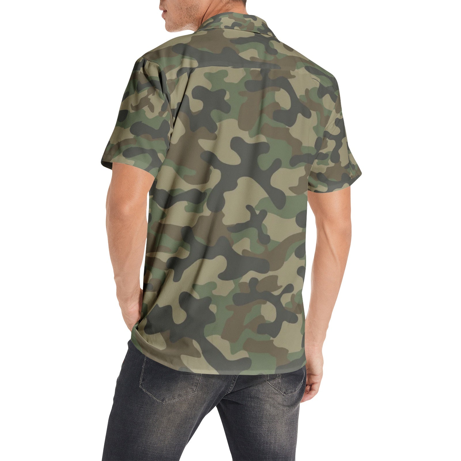 Cotton Camo Shirt For Men | Military Brown Short-Sleeve