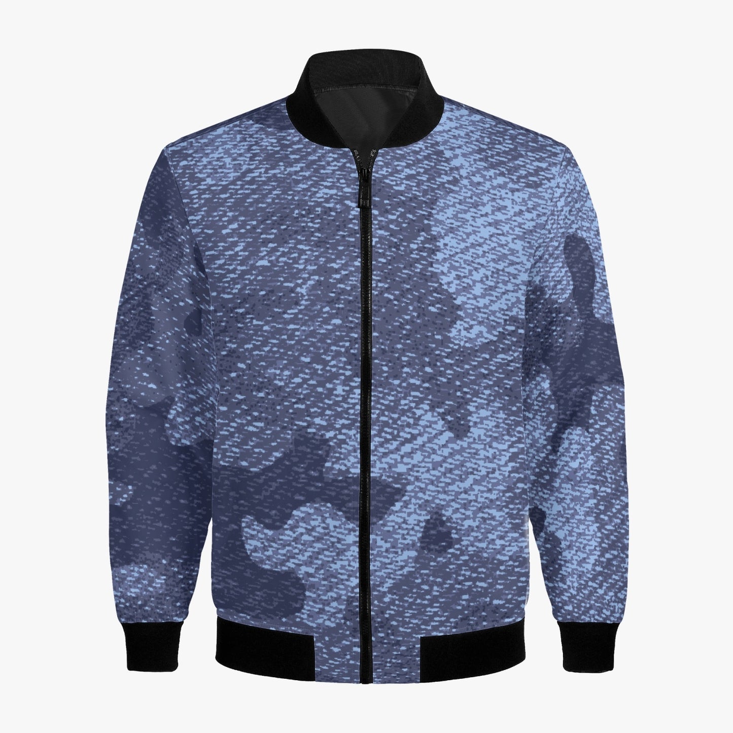 Women's Camo Bomber Jacket | Denim Blue Camouflage