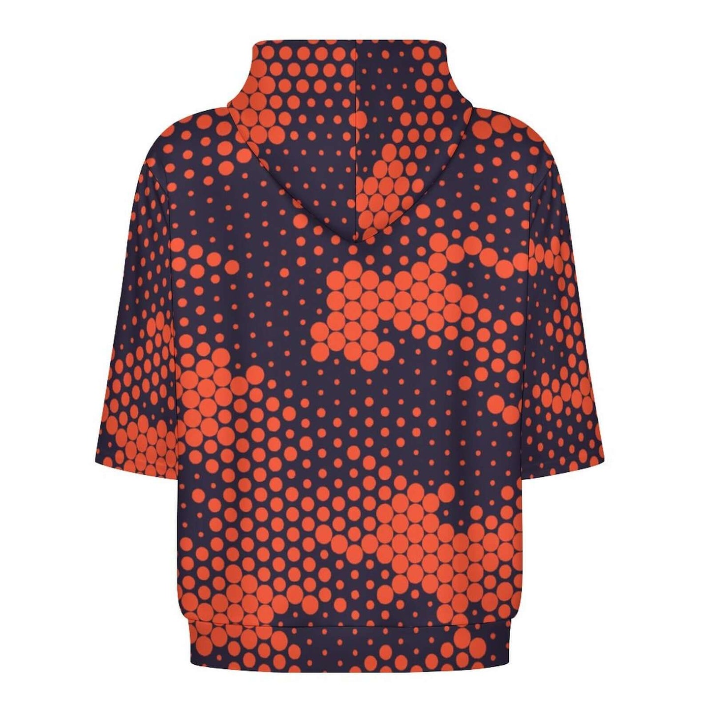 Short Sleeve Hoodie | Orange & Blue Digital Camouflage