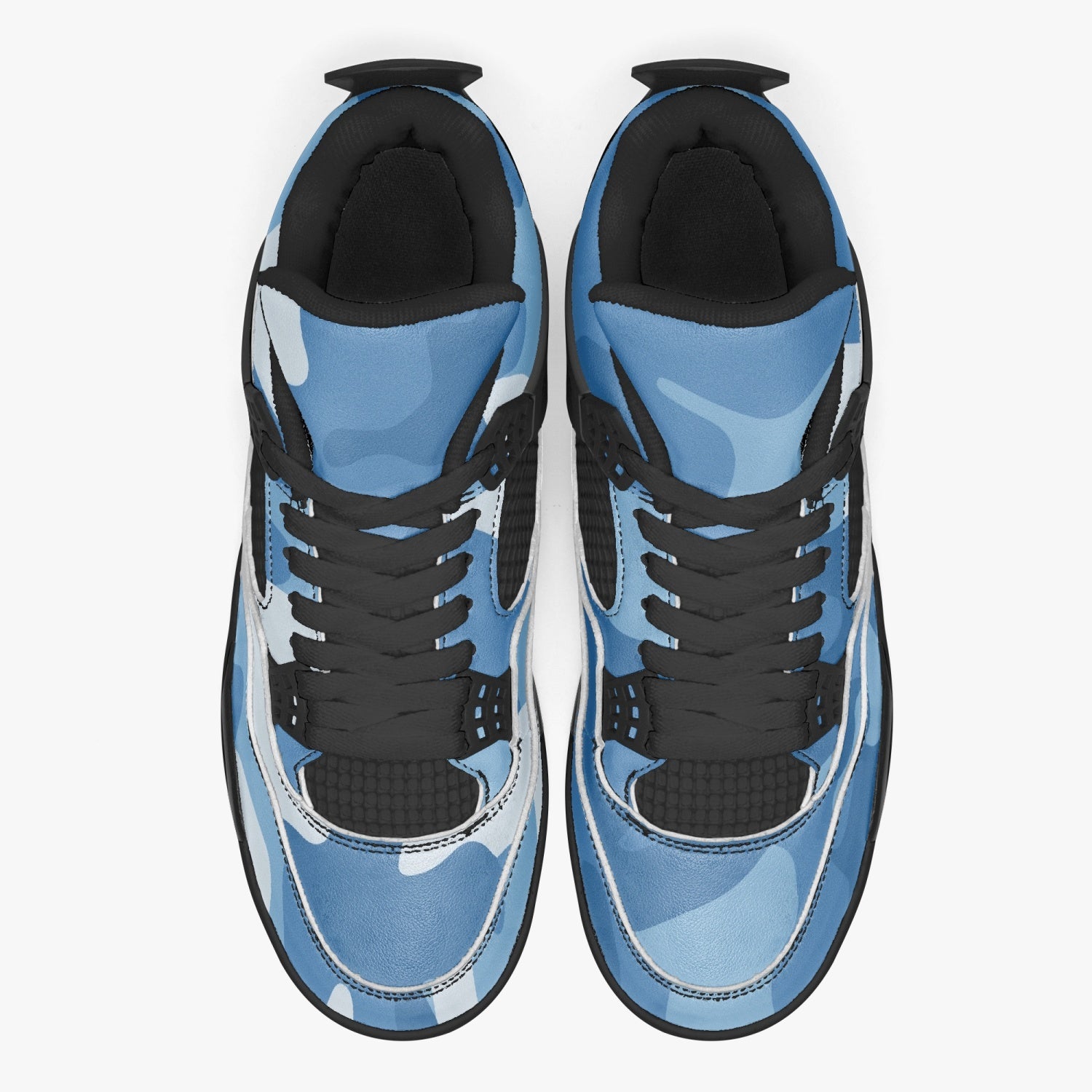 Blue Camo Jordans AJ4 | Military-inspired Camouflage