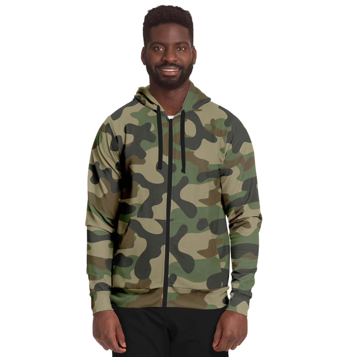 Zip-Up Hoodie | Military Brown Camouflage