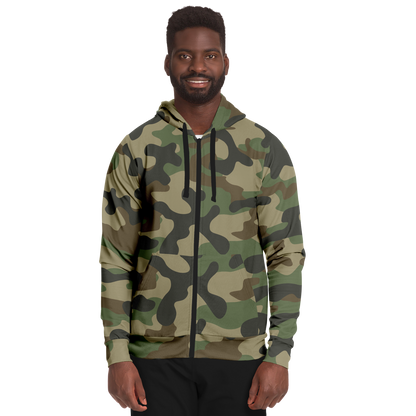 Zip-Up Hoodie | Military Brown Camouflage