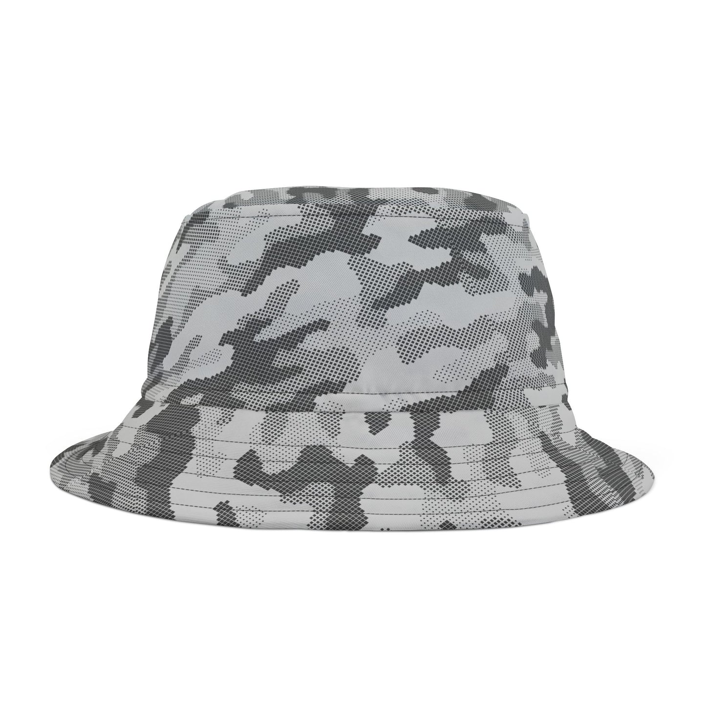 Camo Bucket Hat | Black & White Digital Camouflage