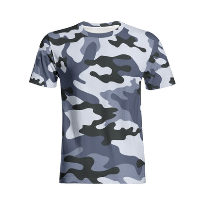 Camo T-shirt | Cotton | Unisex | Light Blue Camouflage