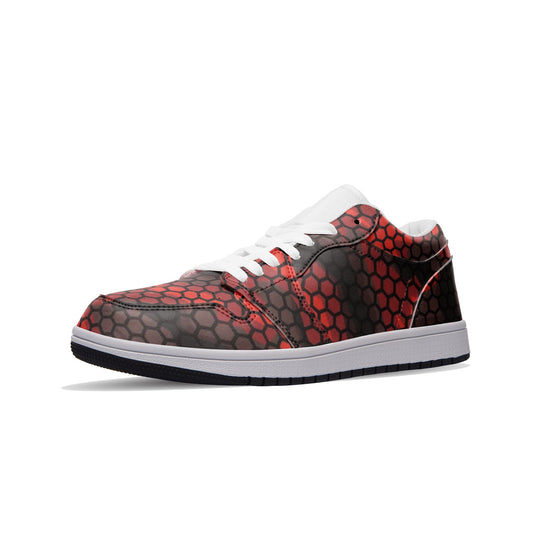 Red Camo Sneakers | Hive Camouflage | Unisex Low Top