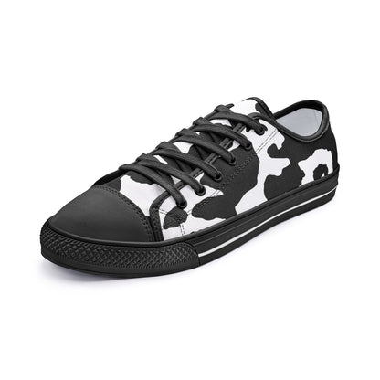 Camo Shoes | Low Top Canvas | Black & White Camouflage