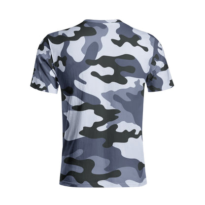 Camo T-shirt | Cotton | Unisex | Light Blue Camouflage