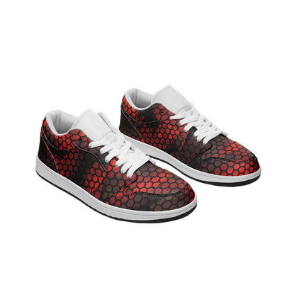 Red Camo Sneakers | Hive Camouflage | Unisex Low Top