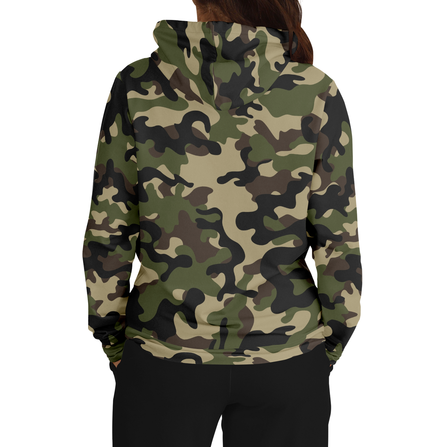 Army Brown Hoodie | Mixed Khaki and Jungle Green Camo