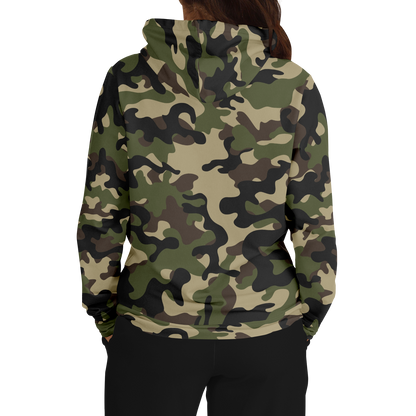 Army Brown Hoodie | Mixed Khaki and Jungle Green Camo