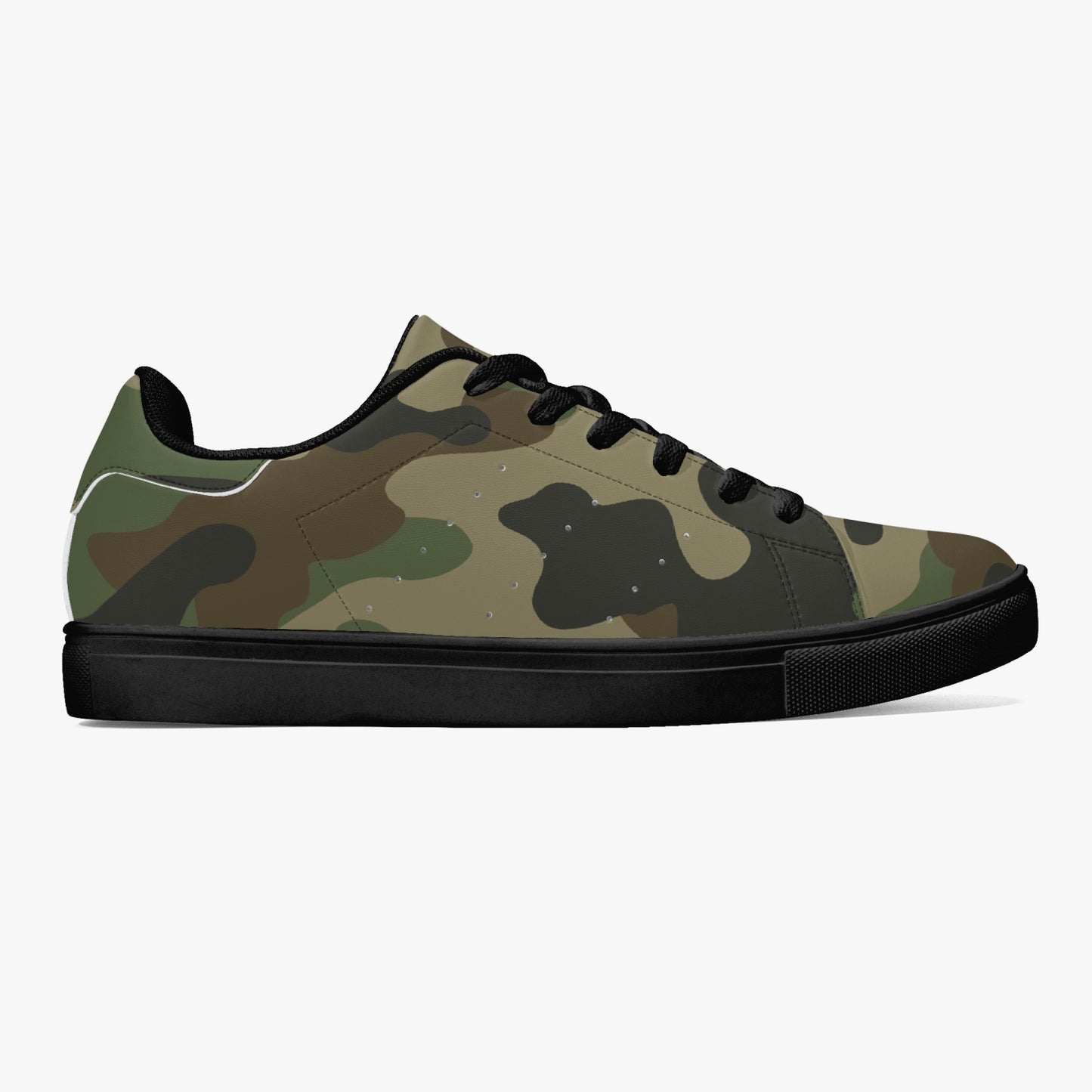 Camo Sneakers | Classic Low-Top Leather | Military Brown