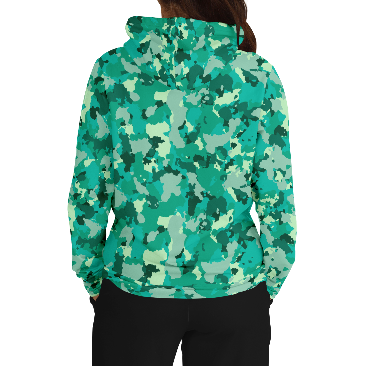 Cyan Green Camo Hoodie | Military Camouflage