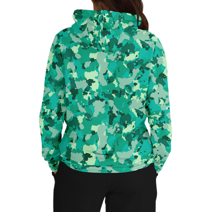 Cyan Green Camo Hoodie | Military Camouflage