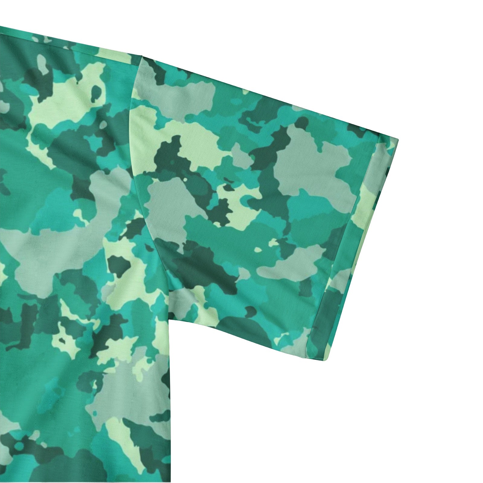 Men's Camo Golf Shirt | Cyan Green Camouflage