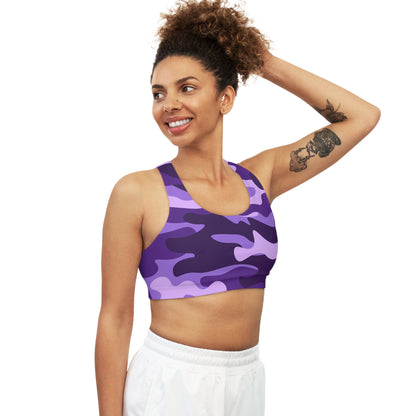 Camo Bra | Purple, Blue and Mauve Sports Camouflage