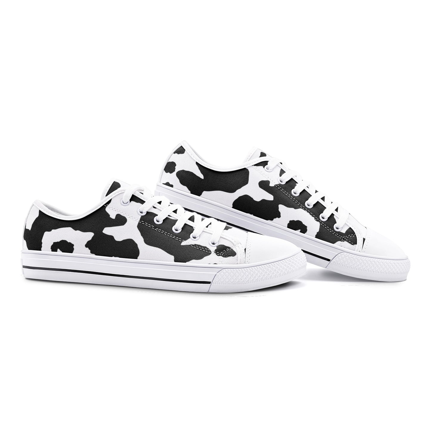 Camo Shoes | Low Top Canvas | Black & White Camouflage