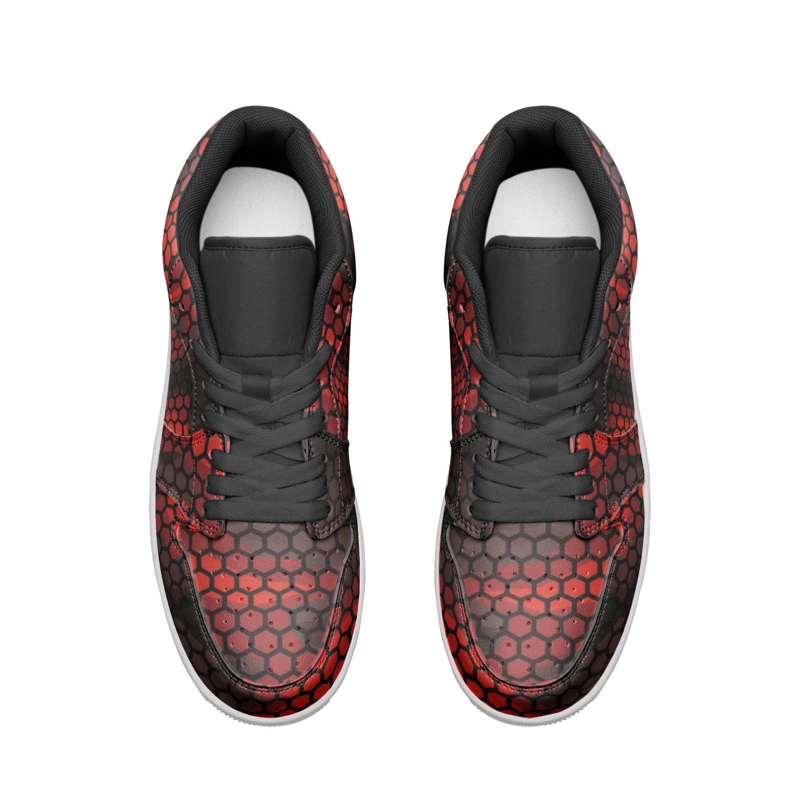 Red Camo Sneakers | Hive Camouflage | Unisex Low Top