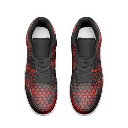 Red Camo Sneakers | Hive Camouflage | Unisex Low Top