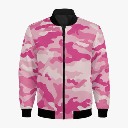 Women's Camo Bomber Jacket | Lavender Pink Camouflage