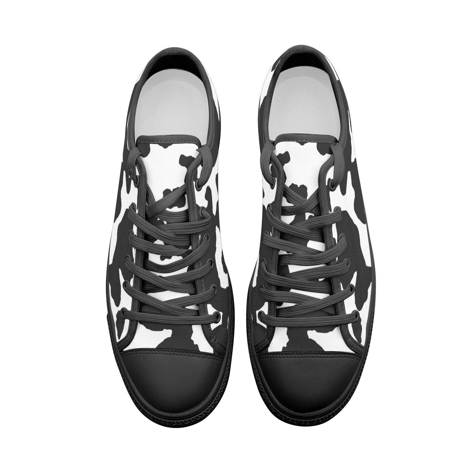 Camo Shoes | Low Top Canvas | Black & White Camouflage