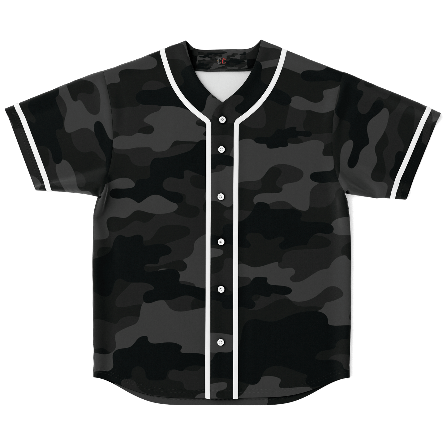 Camo Baseball Jersey | Black Camouflage