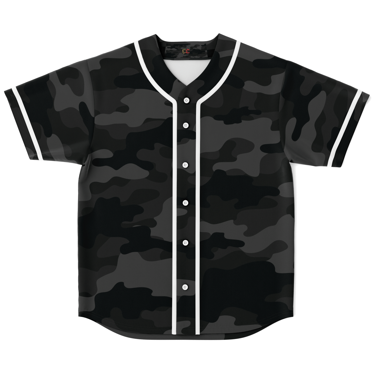 Camo Baseball Jersey | Black Camouflage