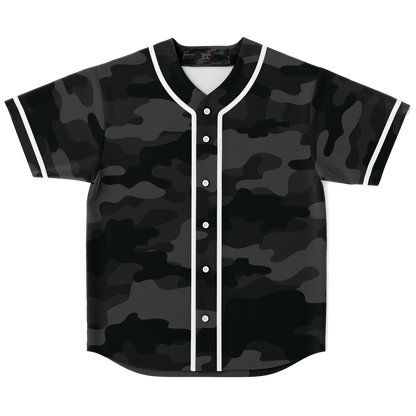 Camo Baseball Jersey | Black Camouflage