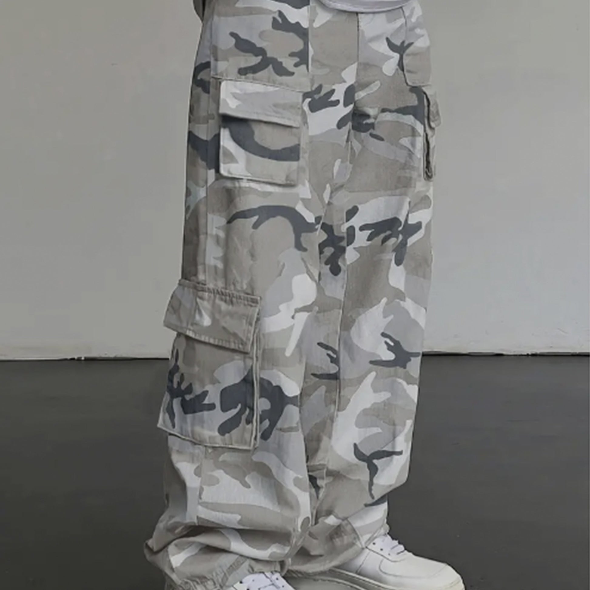 Men's Camo Overalls with Multiple Pockets | Space Grey