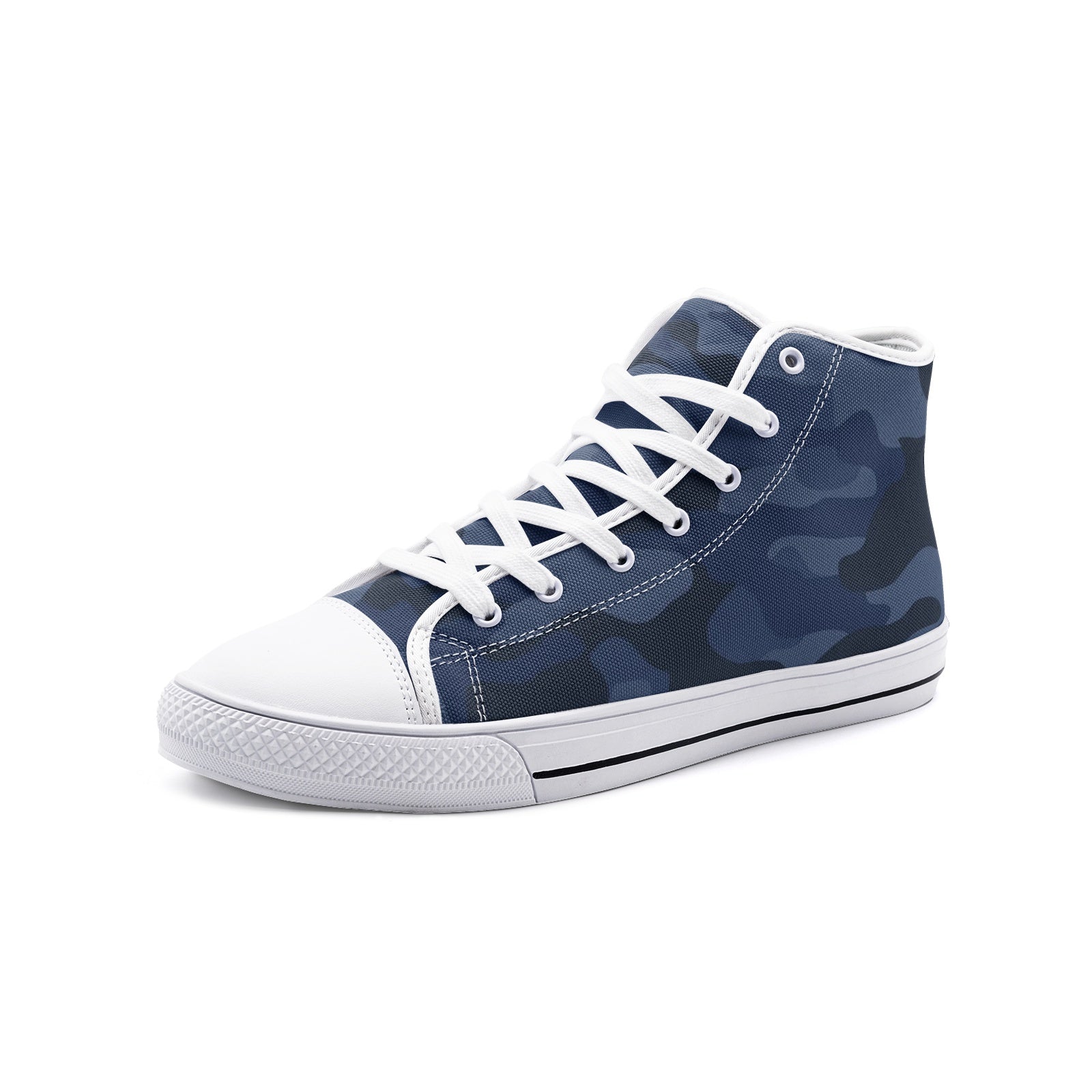 Camo Shoes | HIgh Top Canvas | Deep Blue Camouflage