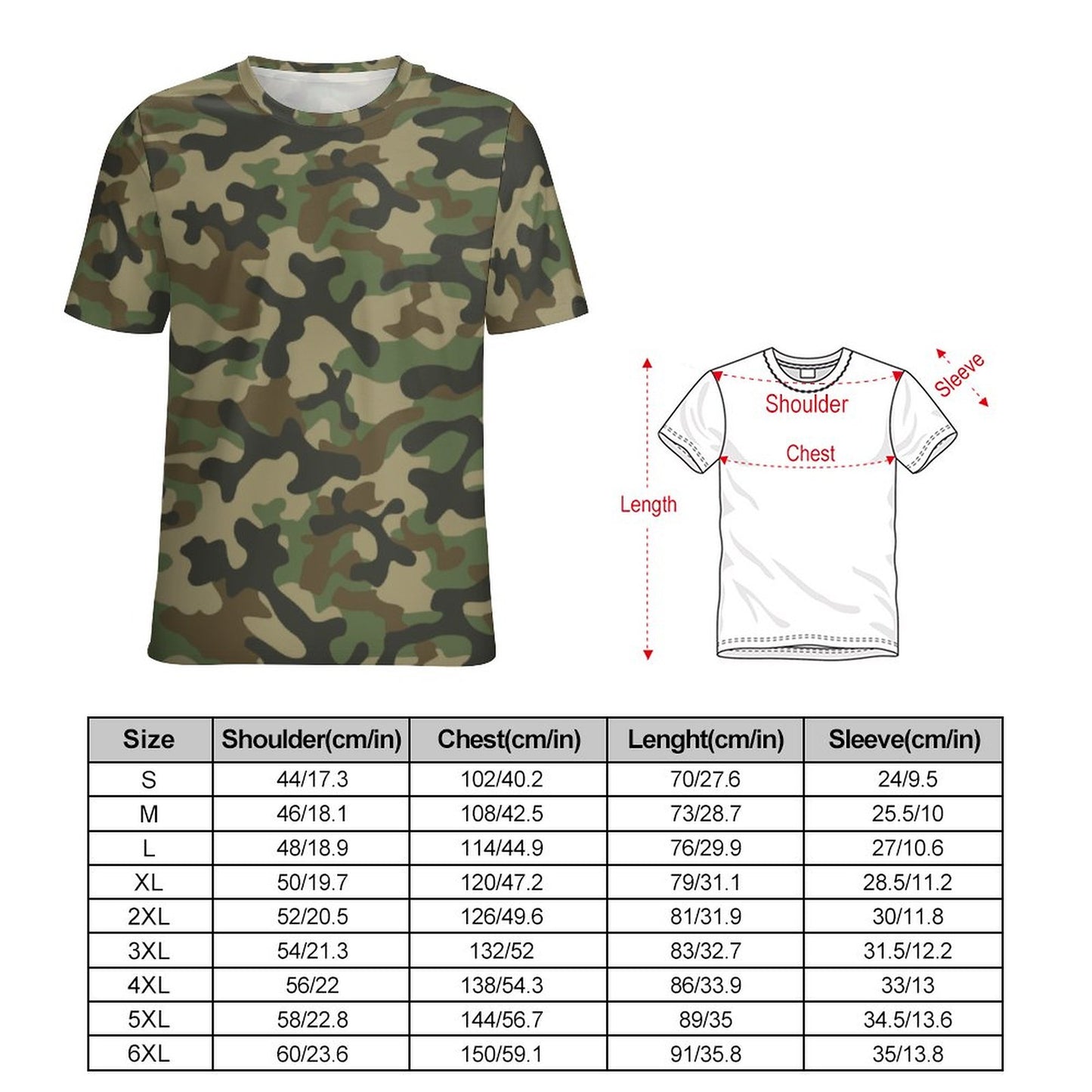 Camo Shirt | Military Brown Camouflage T