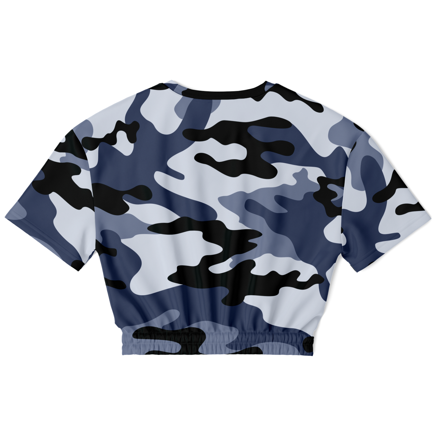 Camo Crop Top Sweatshirt | Light Blue Camouflage